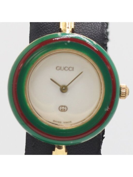 Gucci Change Bezel 11 12 Quartz Bangle Watch White Dial main image 4